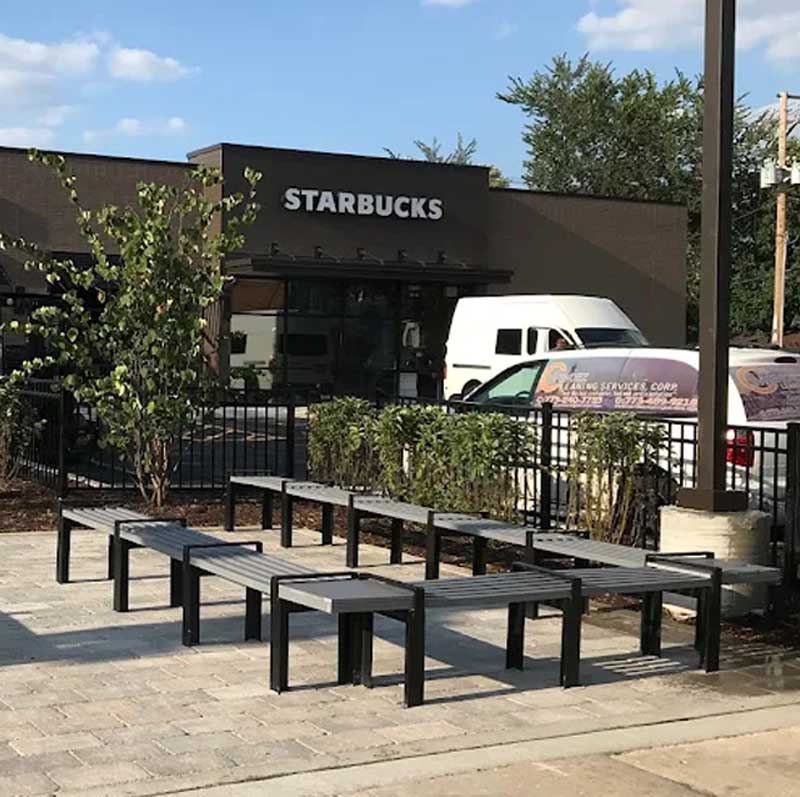 Exterior Benches — Custom commercial seating